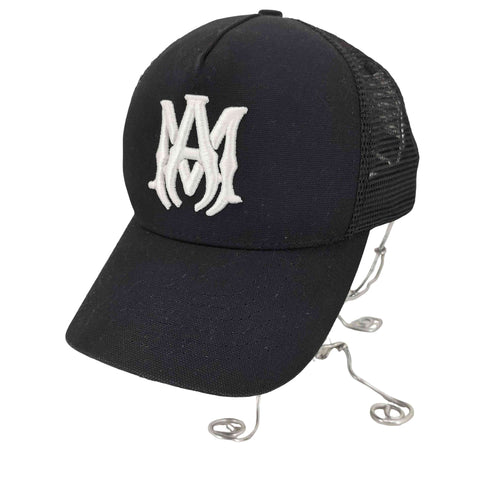 アミリ AMIRI MA LOGO TRUCKER HAT / BLK WHT メンズ